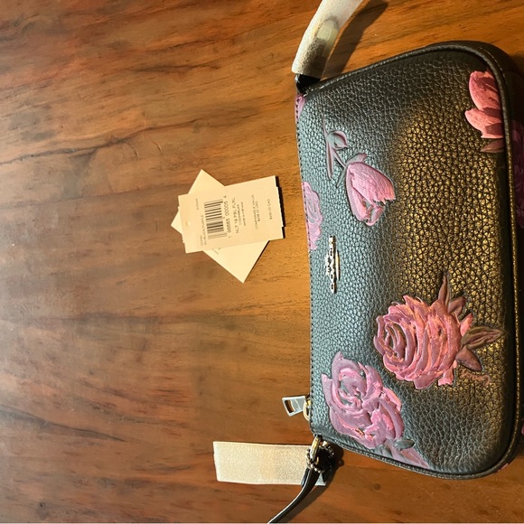 Coach Black and Purple Floral wristlet - Picture 3 of 8